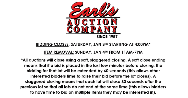 ENDS SATURDAY! ONLINE AUCTION 12/29-1/3 (PINK)