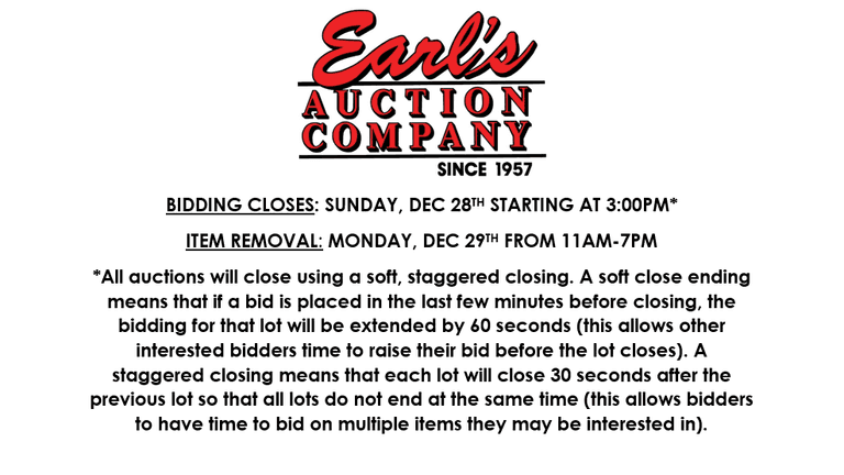 ENDS SUNDAY! ONLINE AUCTION 12/22-12/28 (YELLOW)