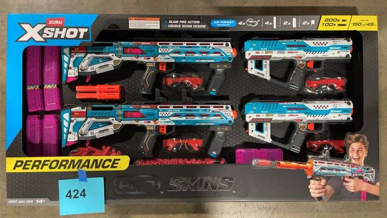 KIDS ZURU XSHOT PRO SKINS GUN SET IN BOX - Earl's Auction Company