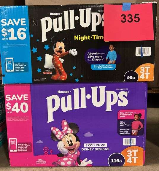 (2) BOXES OF PULL UPS SIZE 3T/4T Earl's Auction Company