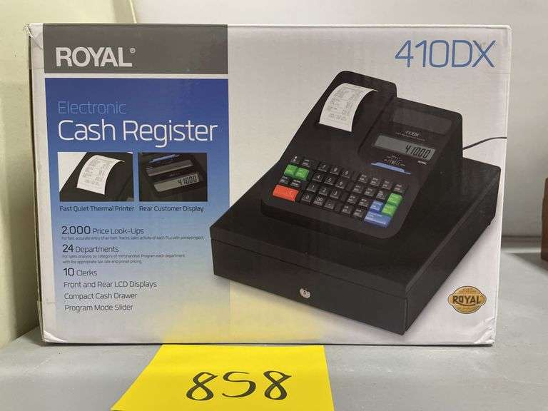 ROYAL ELECTRONIC CASH REGISTER IN BOX - Earl's Auction Company