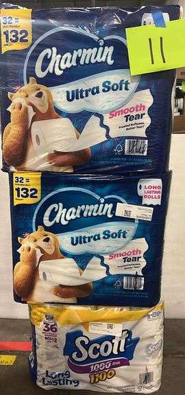 (3) PACKS OF TOILET PAPER - CHARMIN & SCOTT - Earl's Auction Company