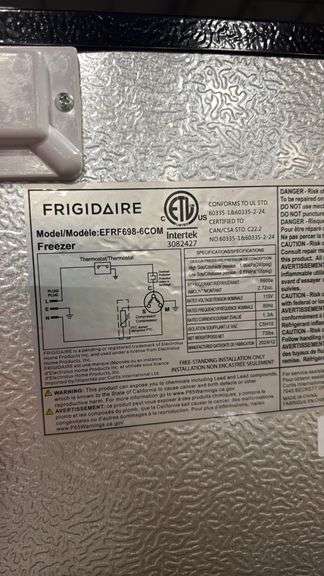 FRIGIDAIRE STAINLESS UPRIGHT FREEZER