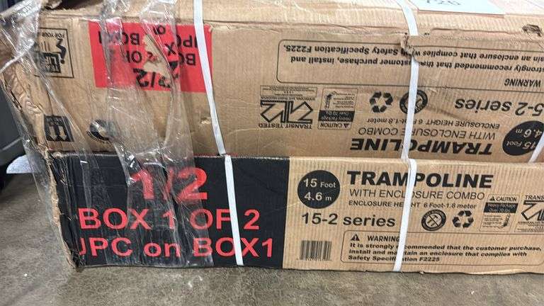 AS IS - 15FT TRAMPOLINE IN BOX