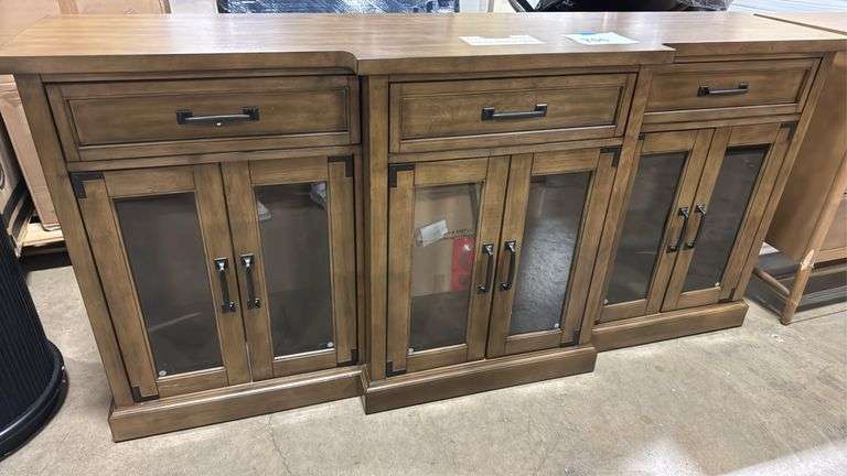 6-DOOR WOOD CONSOLE