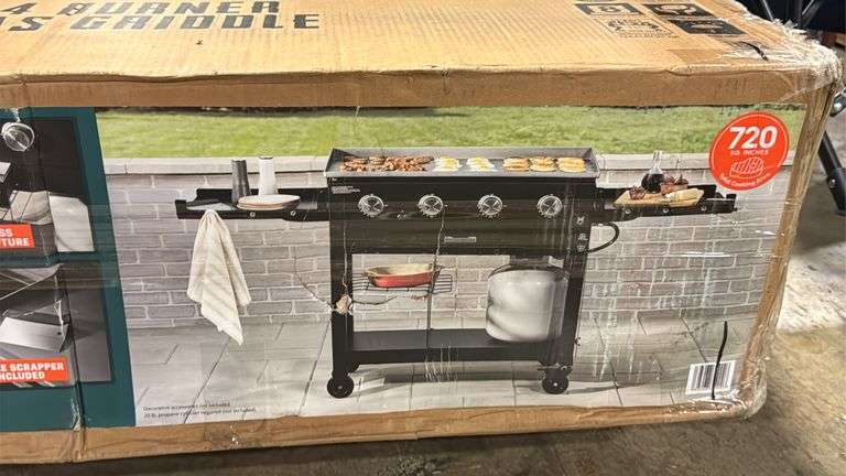 4-BURNER GAS GRIDDLE GRILL IN BOX
