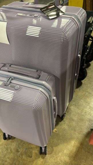 IFLY SMART 2PC HARDSHELL ROLLING LUGGAGE SET - PURPLE