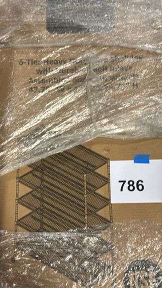 AS IS - (1) 6-TIER SHELVING RACK IN BOX