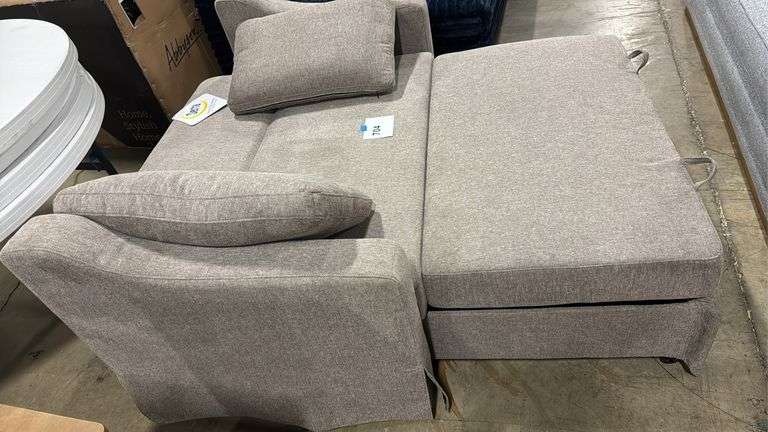 SERTA HARVARD CONVERTIBLE LOVESEAT - LINEN