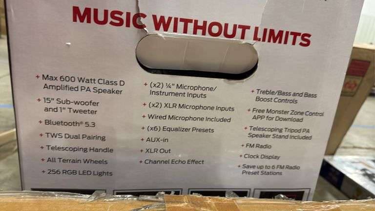 MONSTER X6 ALL-IN-ONE PA SPEAKER IN BOX