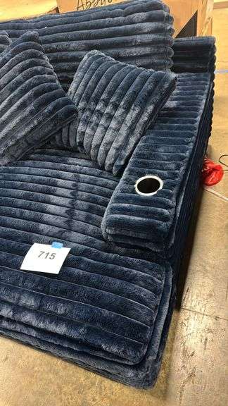 CHEERS OVERSIZED COZY CHAISE CHAIR - NAVY