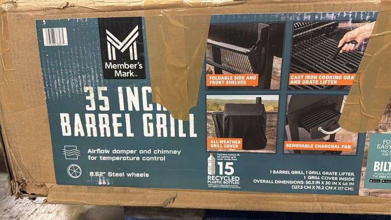 35" BARREL GRILL IN BOX