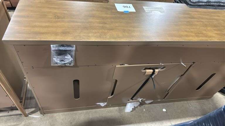 6-DOOR WOOD CONSOLE