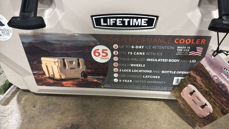 NEW LIFETIME 65QT WHEELED COOLER