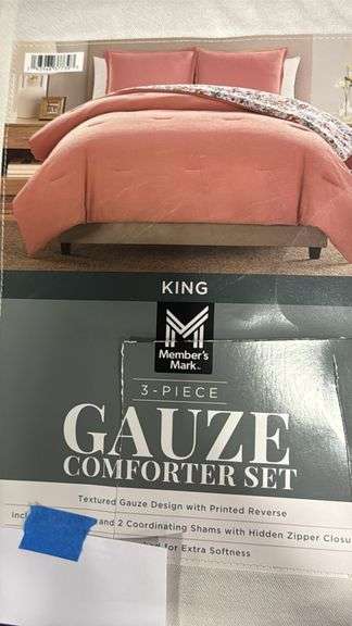 KING SIZE 3PC GAUZE COMFORTER SET