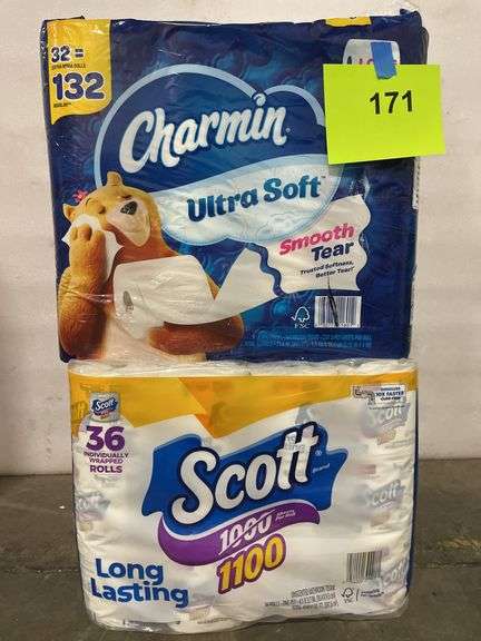(2) PACKS OF TOILET PAPER - CHARMIN & SCOTT - Earl's Auction Company