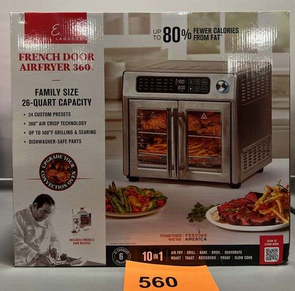 EMERIL LAGASSE FRENCH DOOR AIR FRYER 360 IN BOX - Earl's Auction Company