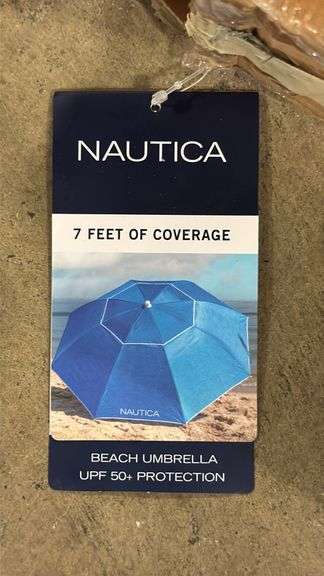 NAUTICA 7FT BEACH UMBRELLA IN BOX