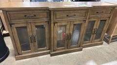 6-DOOR WOOD CONSOLE