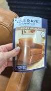 COLE & RYE LEATHER SWIVEL ACCENT CHAIR