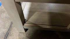 AS IS - BECKI OWENS SINGLE SINK VANITY - BROWN & WHITE