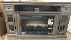 GREY ELECTRIC FIREPLACE CONSOLE
