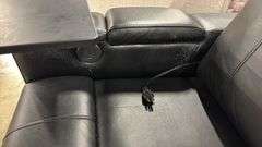 AS IS - HOME THEATER POWER RECLINER W/ TRAY TABLE - BLACK
