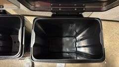 (2) TRAMONTINA STEP ON TRASH CANS - BLACK & STAINLESS