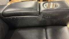 AS IS - HOME THEATER POWER RECLINER W/ TRAY TABLE - BLACK