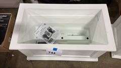 MAYNE RECTANGLE  PLASTIC PLANTER - WHITE