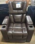 ABBYSON LIVING HOME THEATER POWER RECLINER - BROWN