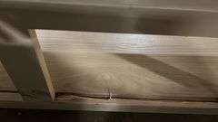 AS IS - BECKI OWENS SINGLE SINK VANITY - BROWN & WHITE