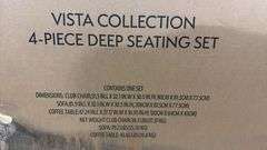 VISTA COLLECTION 4PC DEEP SEATING SET IN BOX