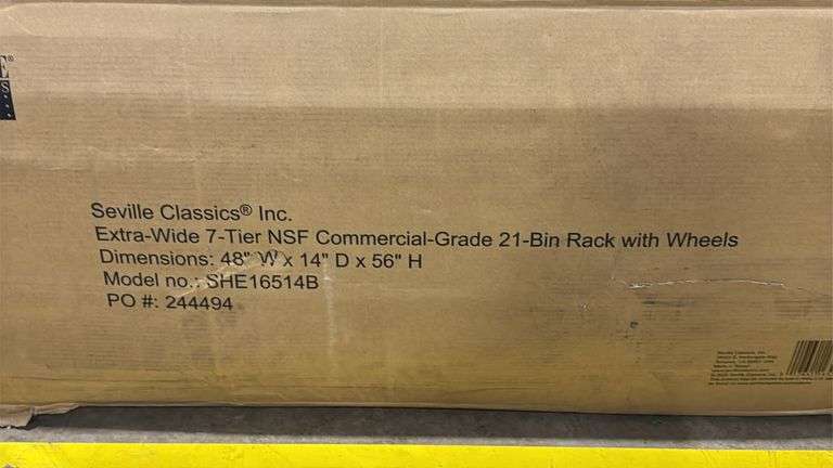 SEVILLE CLASSICS 7-TIER 21 BIN STORAGE RACK IN BOX