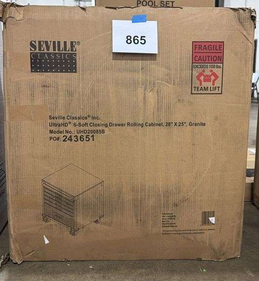 SEVILLE CLASSICS ROLLING CABINET IN BOX