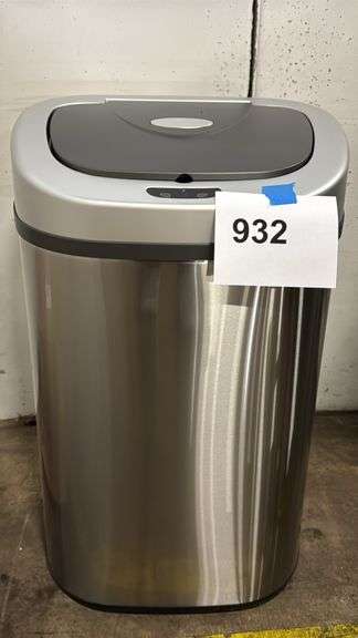 NINESTARS STAINLESS MOTION SENSOR TRASH CAN