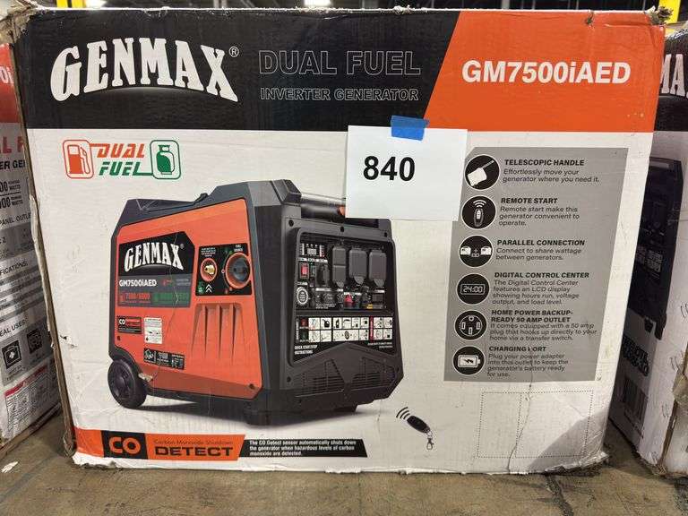 GENMAX DUAL FUEL INVERTER GENERATOR IN BOX