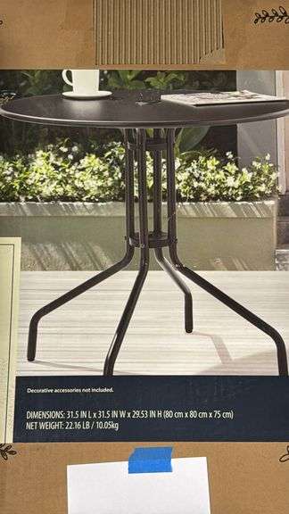 CAFE COLLECTION STEEL TABLE IN BOX