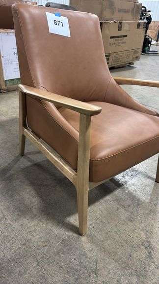 BECKI OWENS LEATHER ACCENT CHAIR