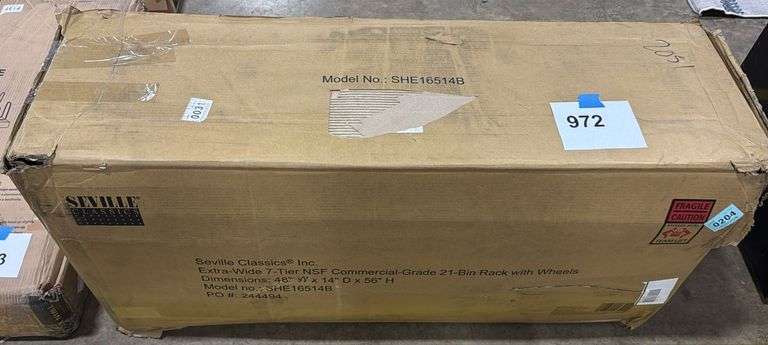 SEVILLE CLASSICS 7-TIER 21 BIN STORAGE RACK IN BOX