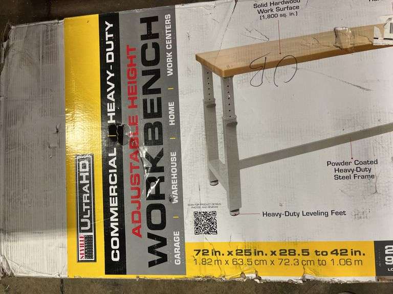 SEVILLE CLASSICS ADJUSTABLE WORKBENCH IN BOX