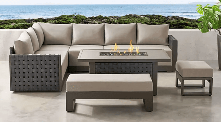 BRENTON COLLECTION 7PC SECTIONAL SET W/ FIRE PIT IN BOX