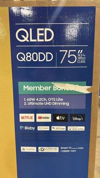 SAMSUNG 75" Q80D QLED SMART TV