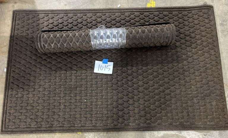 (2) 3X5FT DIAMOND SCRAPER FLOOR MATS - BROWN