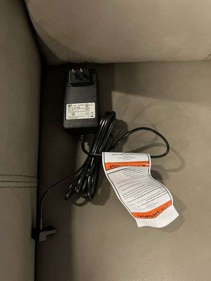 COOPER LEATHER POWER RECLINER - GREY