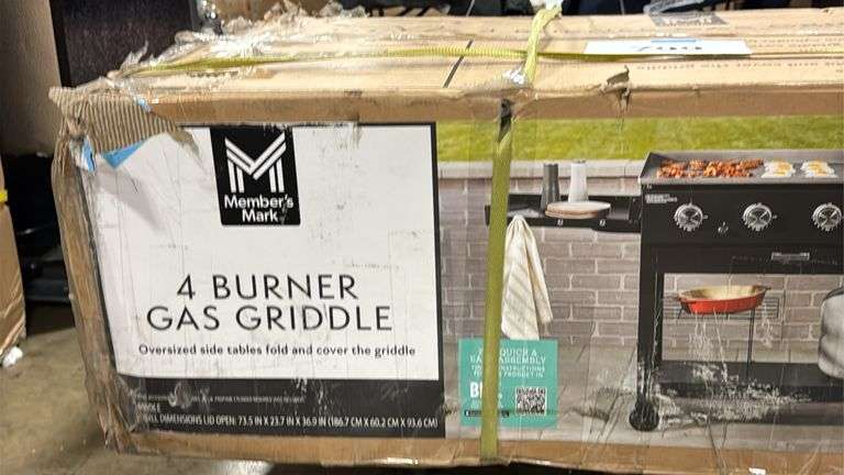 4-BURNER GAS GRIDDLE IN BOX