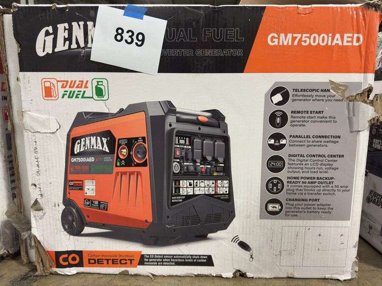 GENMAX DUAL FUEL INVERTER GENERATOR IN BOX