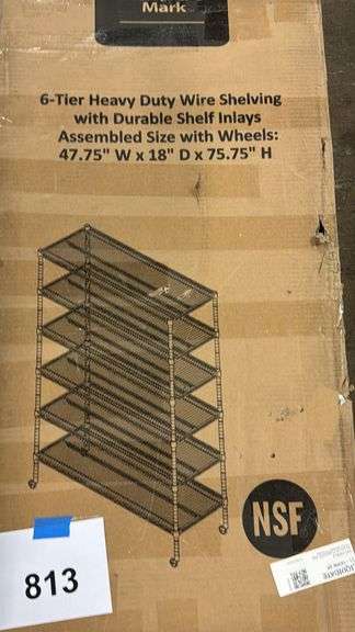 AS IS - (1) 6-TIER SHELVING RACK IN BOX