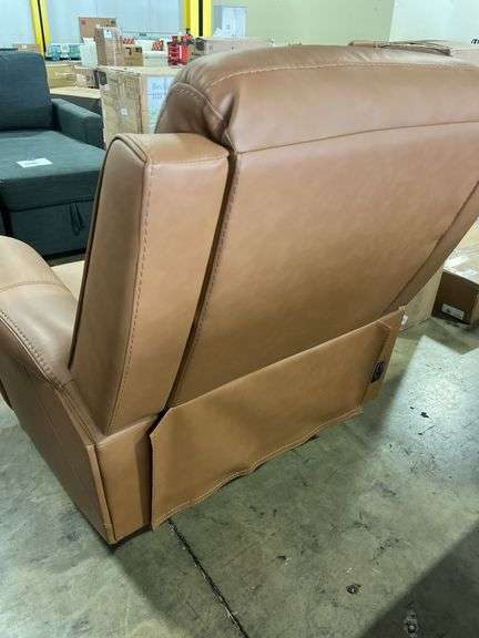 COOPER LEATHER POWER RECLINER - BUTTERNUT