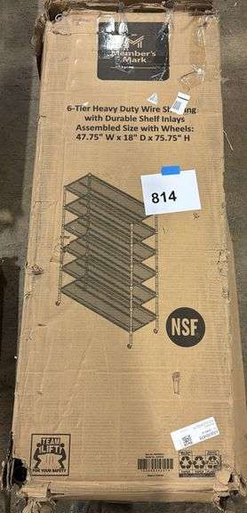 AS IS - (1) 6-TIER SHELVING RACK IN BOX